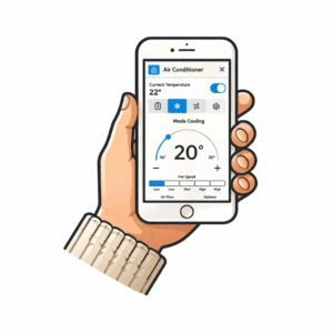 Air conditioning with smart phone