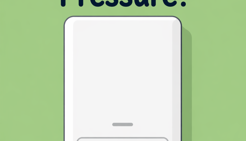 Boiler losing pressure in Ashford illustration with modern combi boiler on yellow background